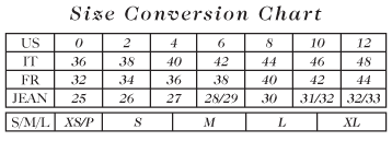 european clothing sizes conversion chart