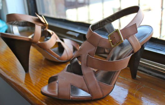 Ann Taylor Stacked Heel Sandals